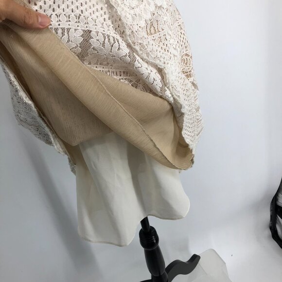 NWT ALL SAINTS Lace Pattern Melia  Mini Dress in oyster white Size 6 - Picture 10 of 16